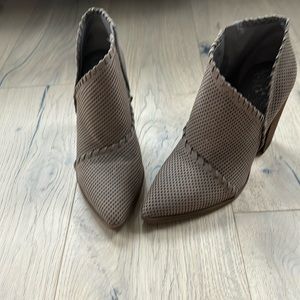 Vince Camuto tan booties